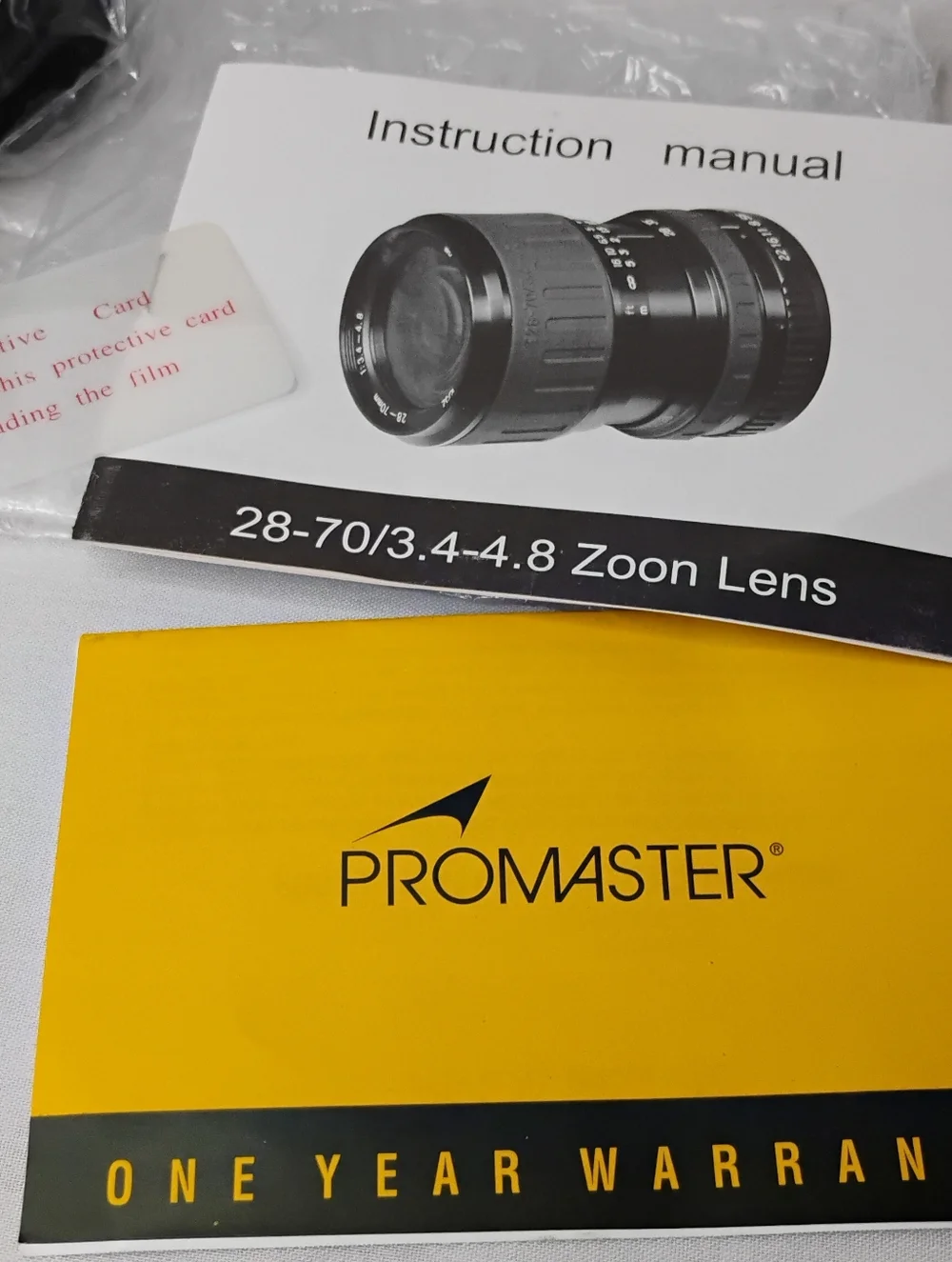 (NO CAMERA) Promaster 2500PK 35mm Super Zoom Box + Strap Lens Cap Eyepiece Cover